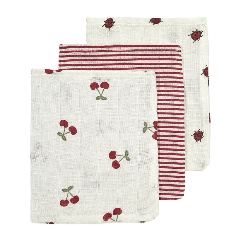 Hydrofiele washand - Girly Garden Multicolor - 3-pack