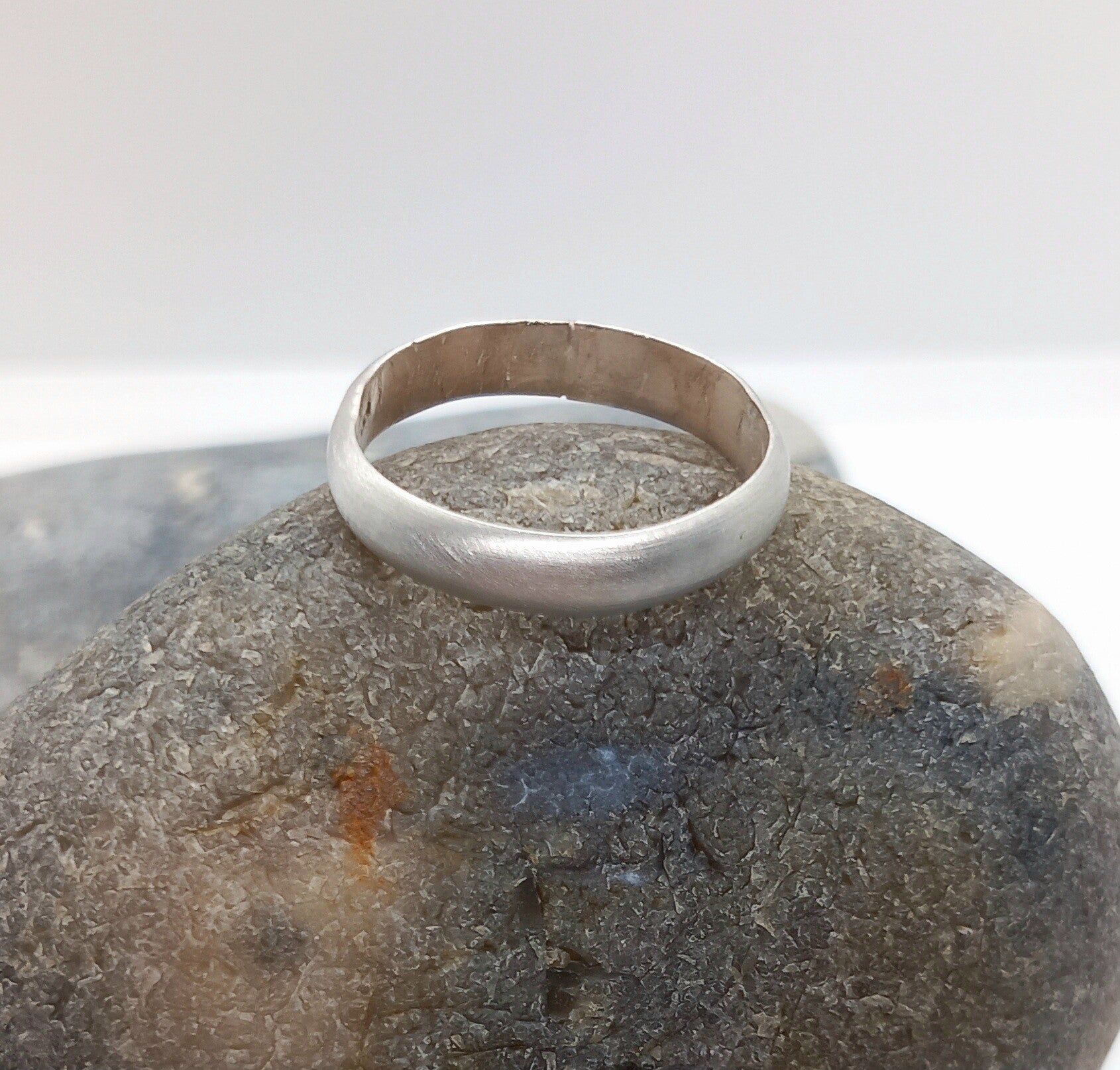 Brushed Sterling Silver Ring