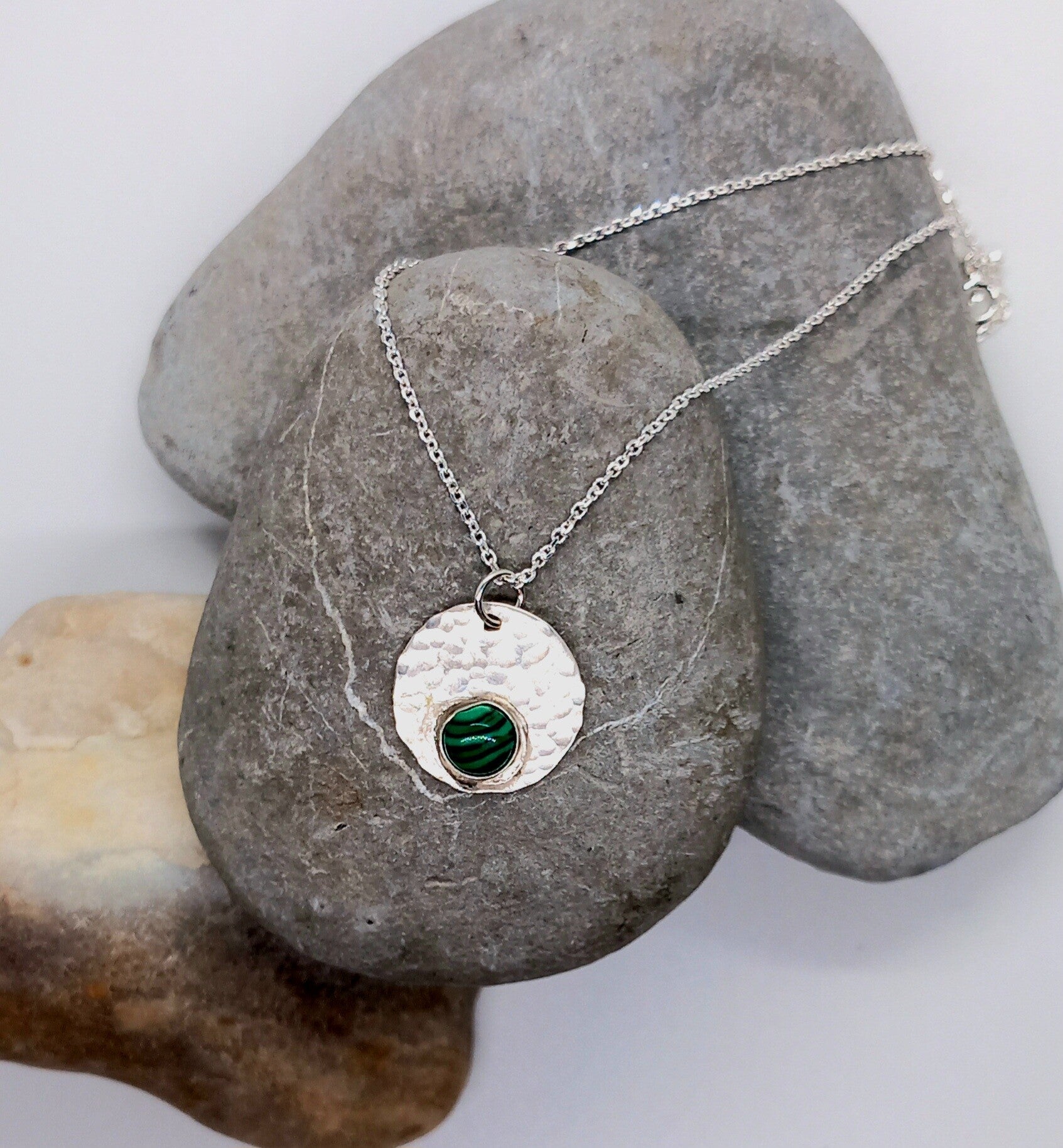 Silver & Malachite Pendant