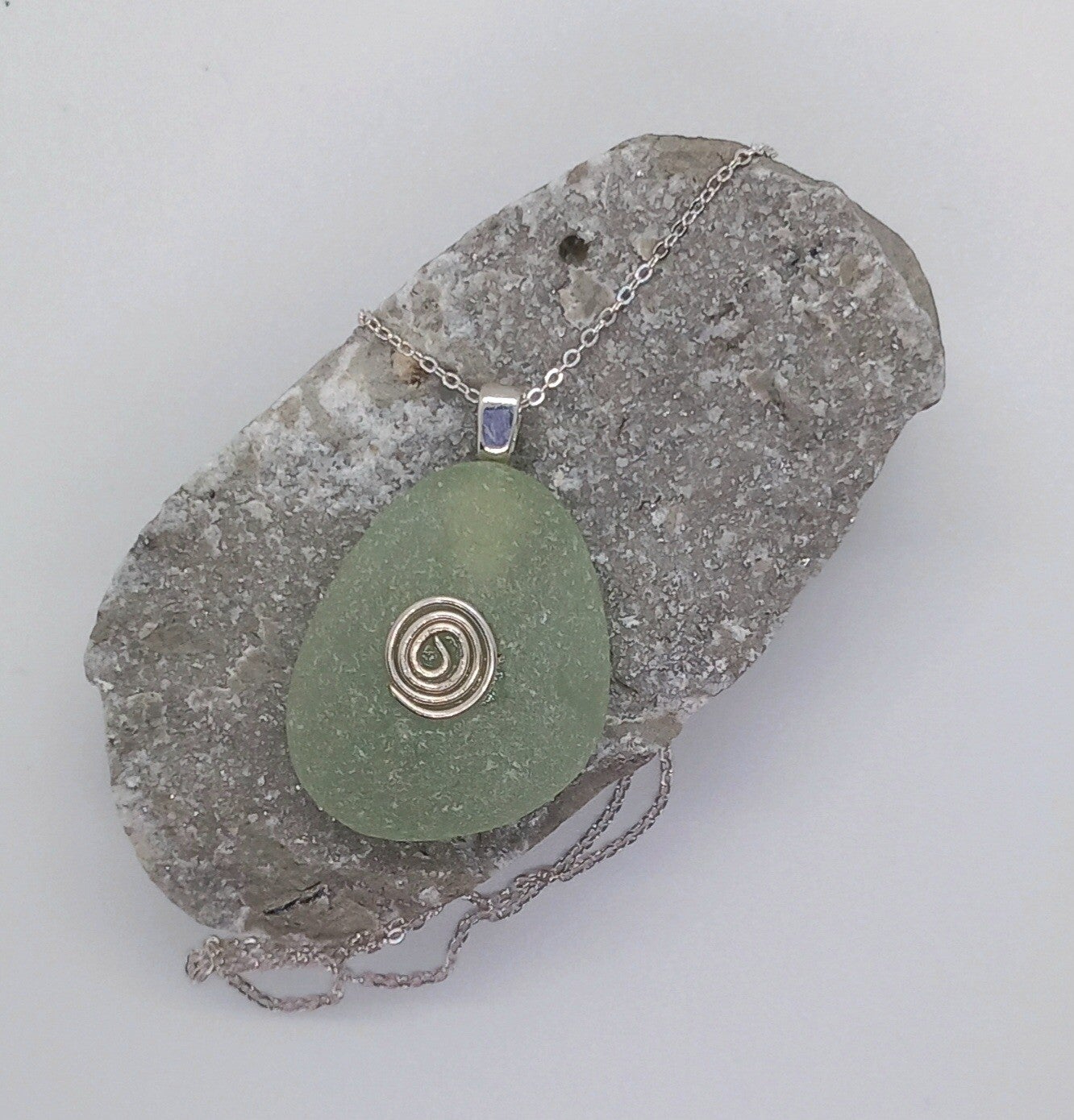 Light Green Seaglass Pendant