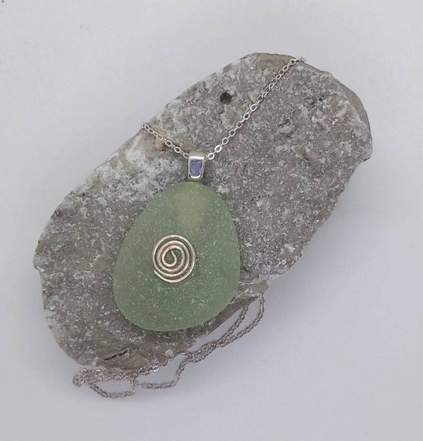 Light Green Seaglass Pendant
