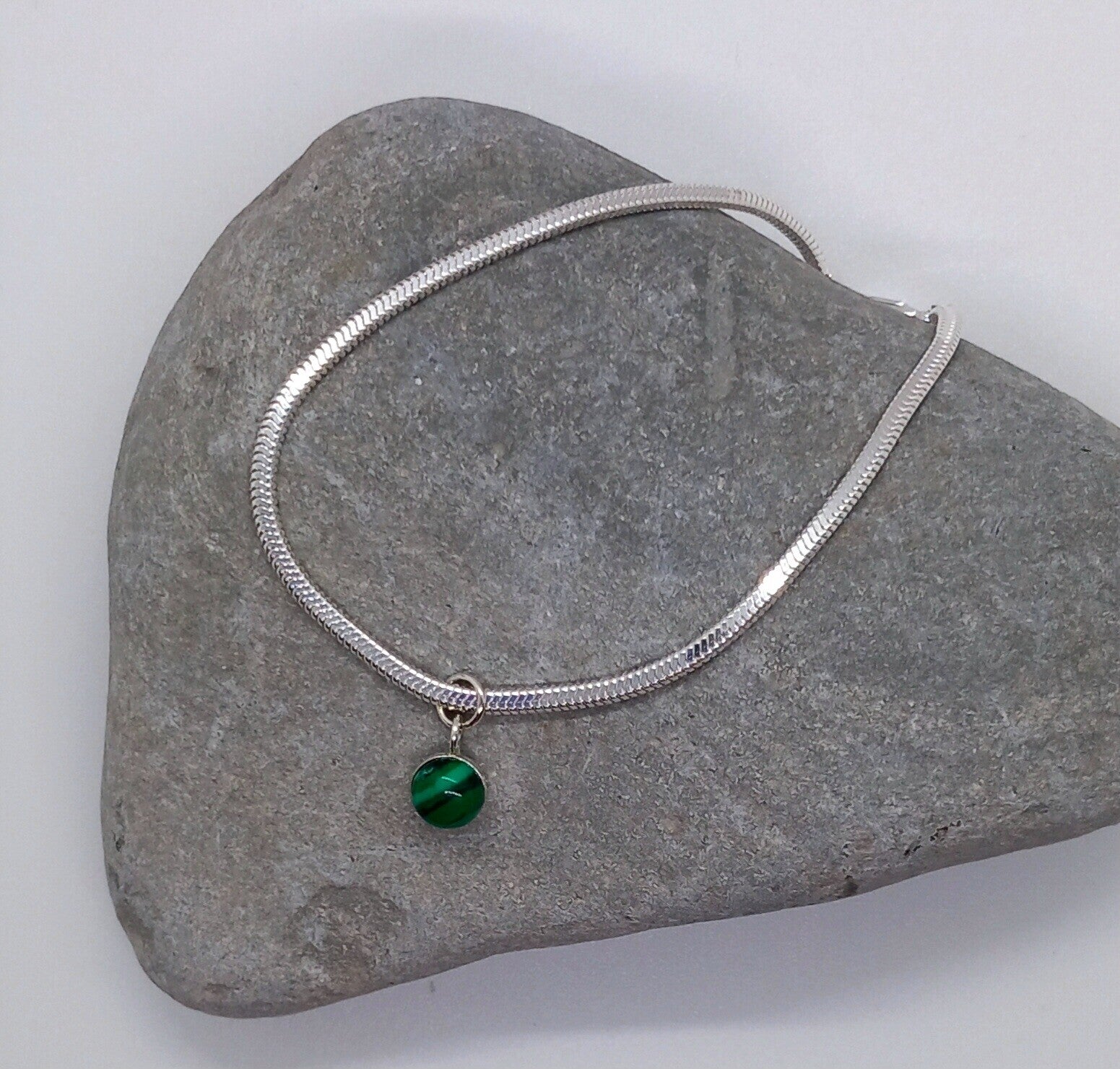 Malachite Snake Chain Bracelet
