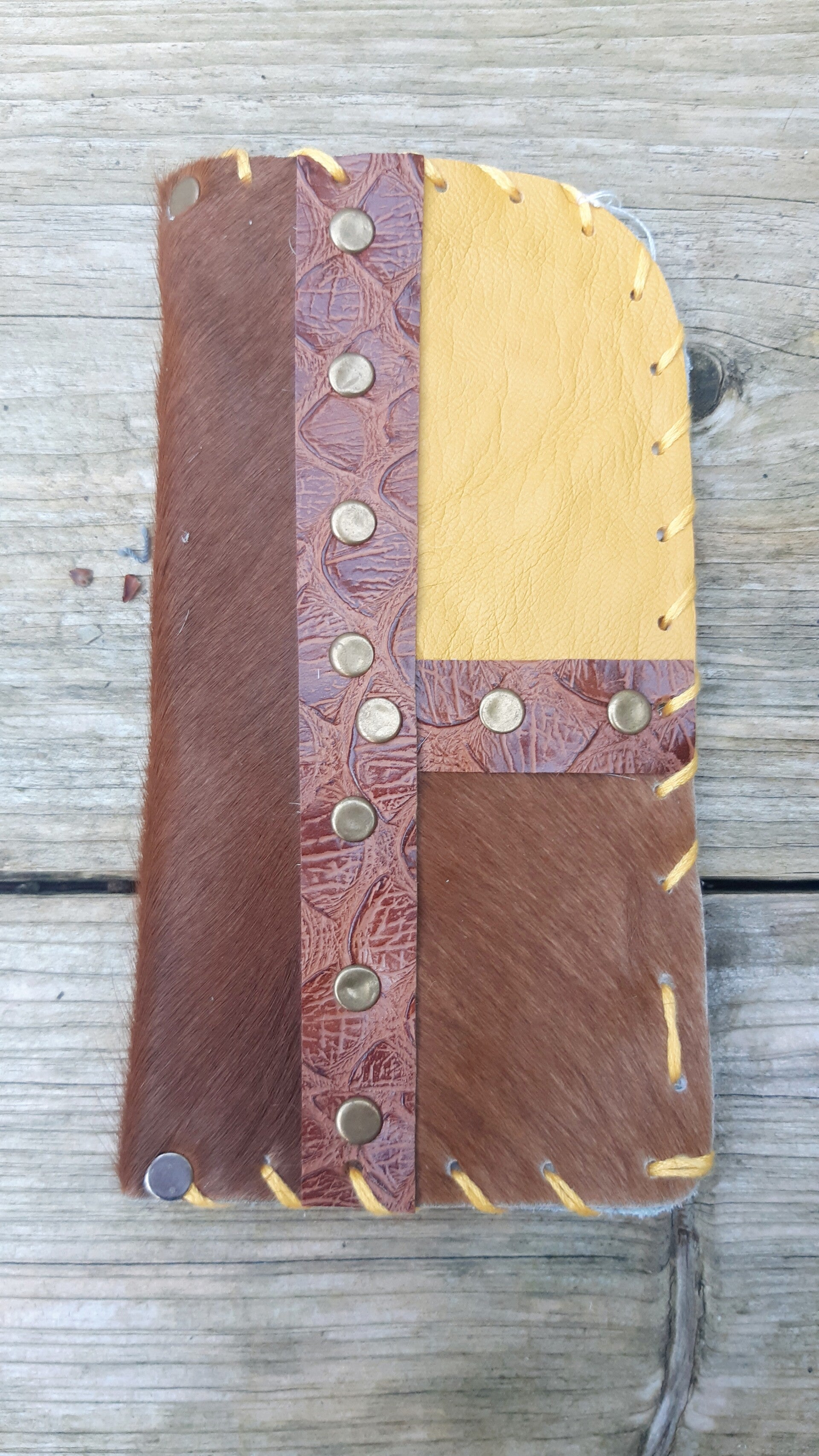 Brillenhoesje bruin/geel