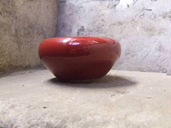 Chinese Porcelain Deep Red Ming Dynasty Inverted Porcelain Bowl