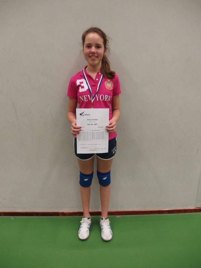 Karlijn, lid van de club van 100 sinds maart 2014; leeftijd 12 jaar
