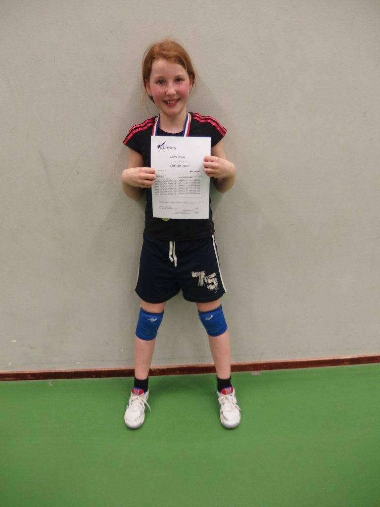 Lente, lid van de club van 100 sinds maart 2014; leeftijd 11 jaar