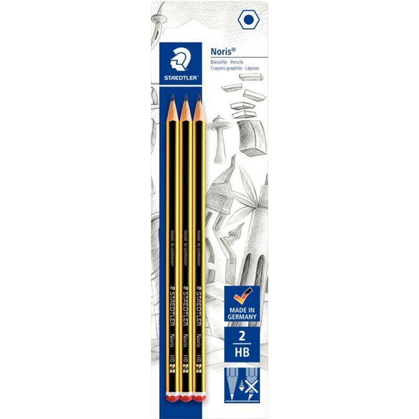 Blister de 3 crayons graphite Staedtler Noris