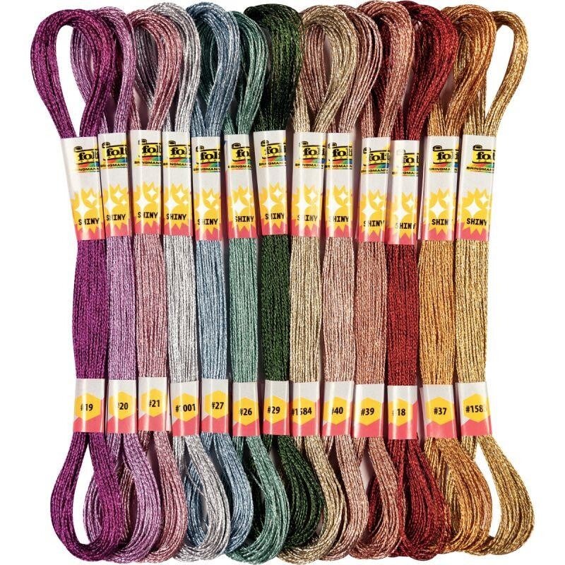 Sachet de 26 écheveaux pour bracelets brésiliens métallisés