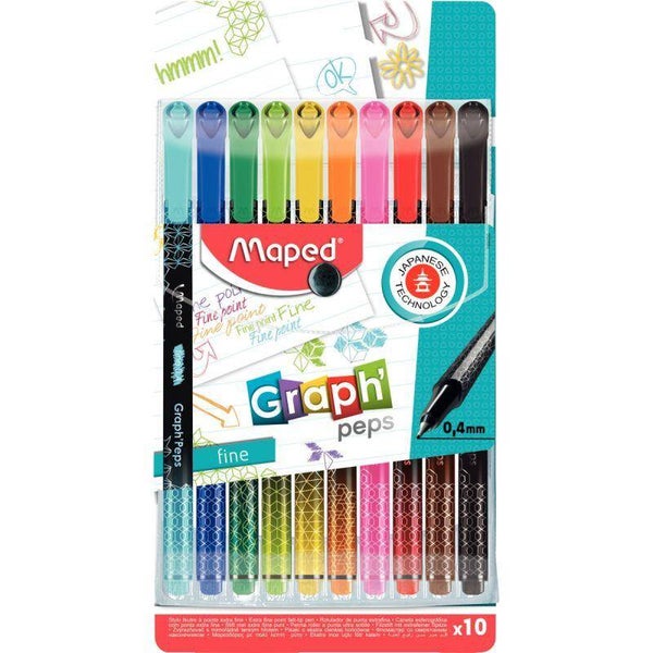Pochette de 10 feutres GraphPeps Maped
