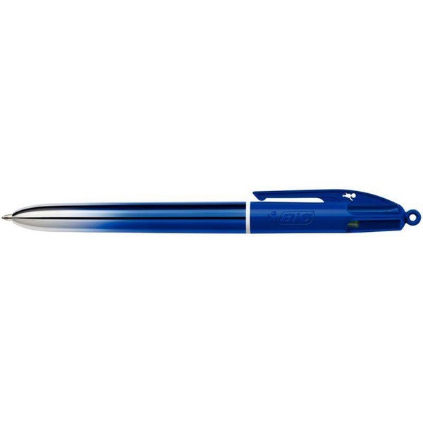 Stylo bille 4 couleurs BIC Smooth, bleu