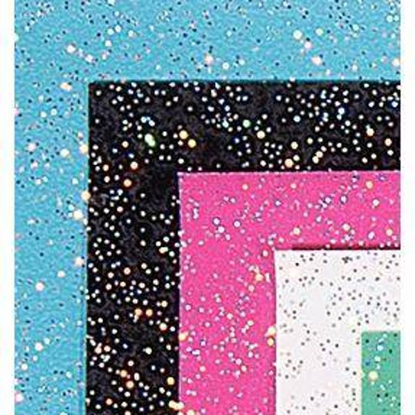 Pochette de 10 feuilles de papier pailleté 23 x 33 cm