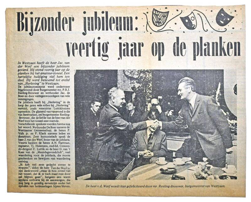 1968 Bijzonder jubileum Jaap van der Werf