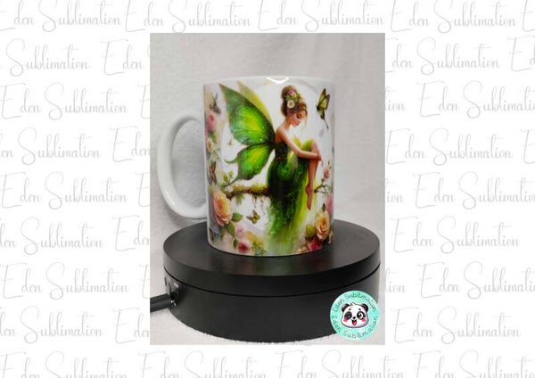 Mug Fée verte de profil – Papillons & nature