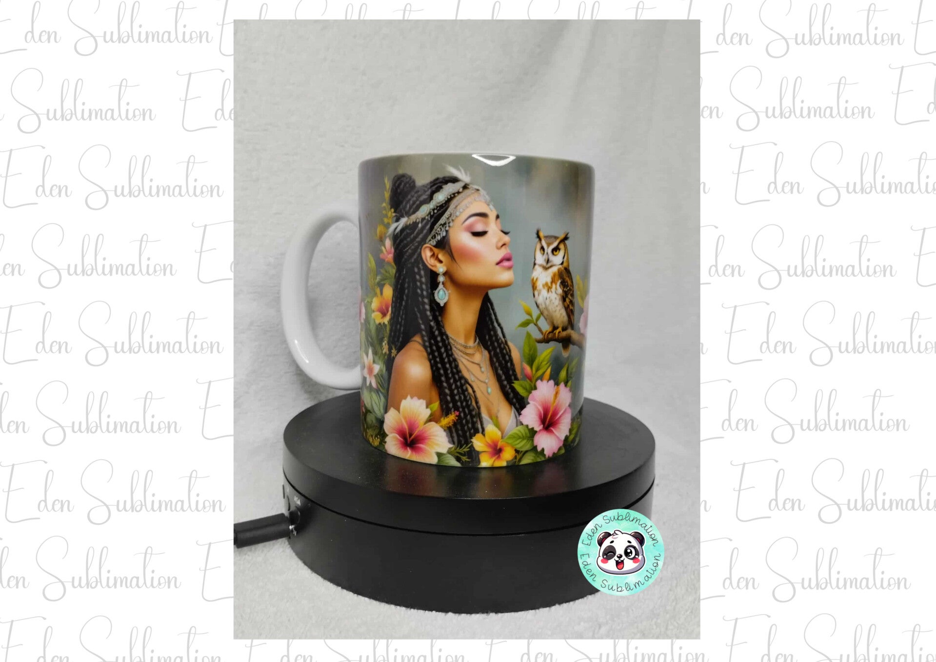Mug femme et hibou spirituel