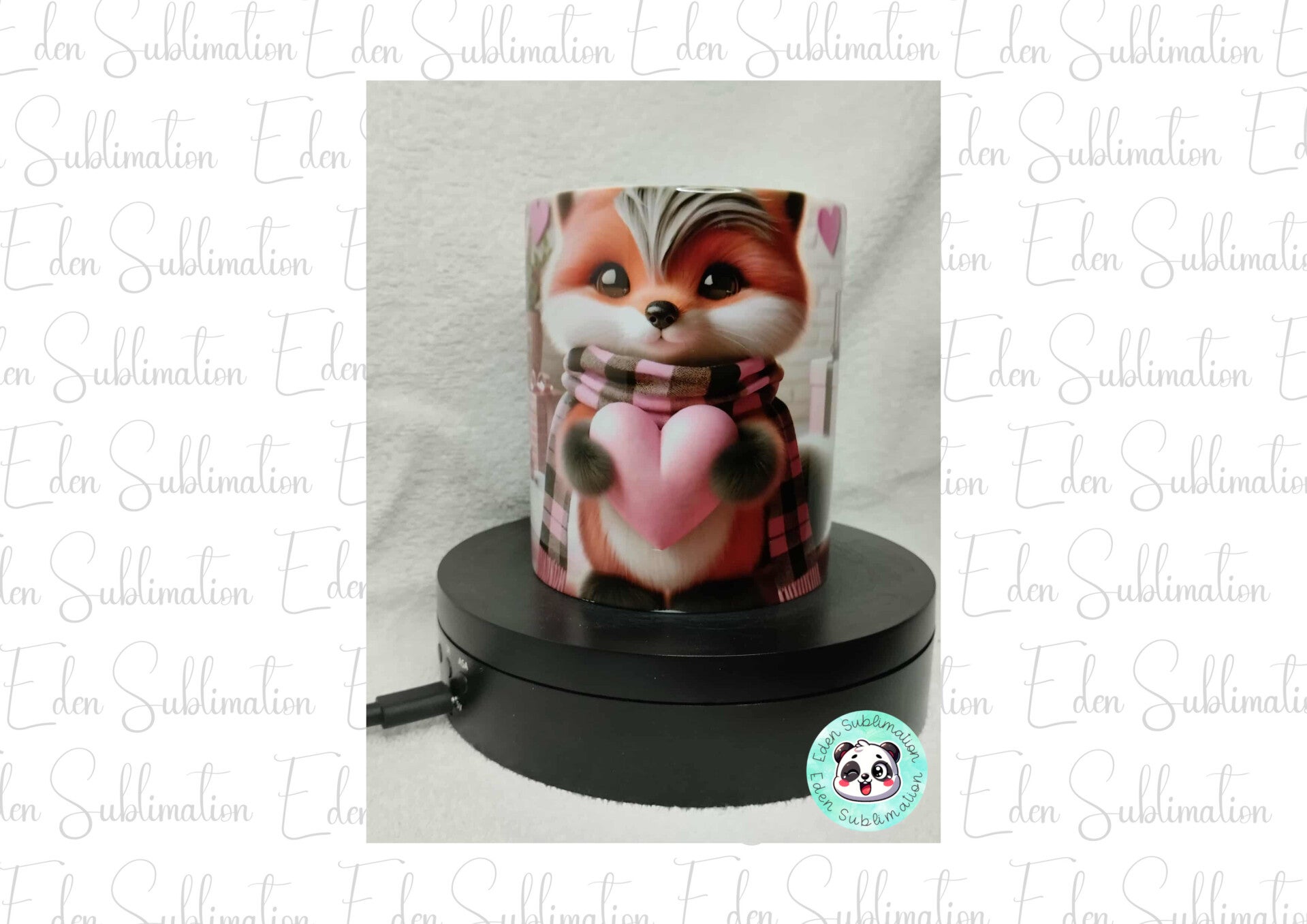 Mug Renard Kawaii Cœur Rose