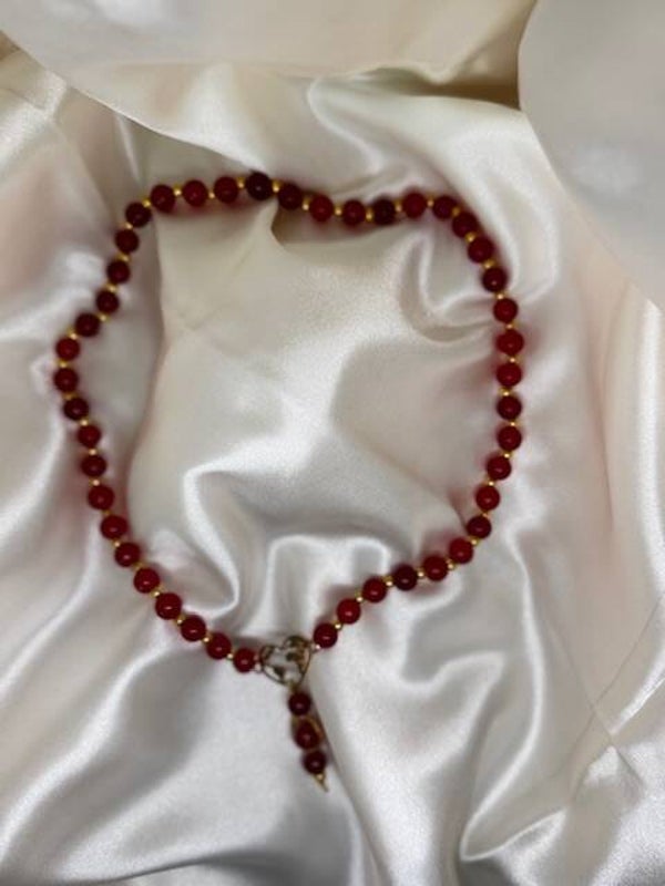❤️ Perlenhalskette „Ruby Passion“