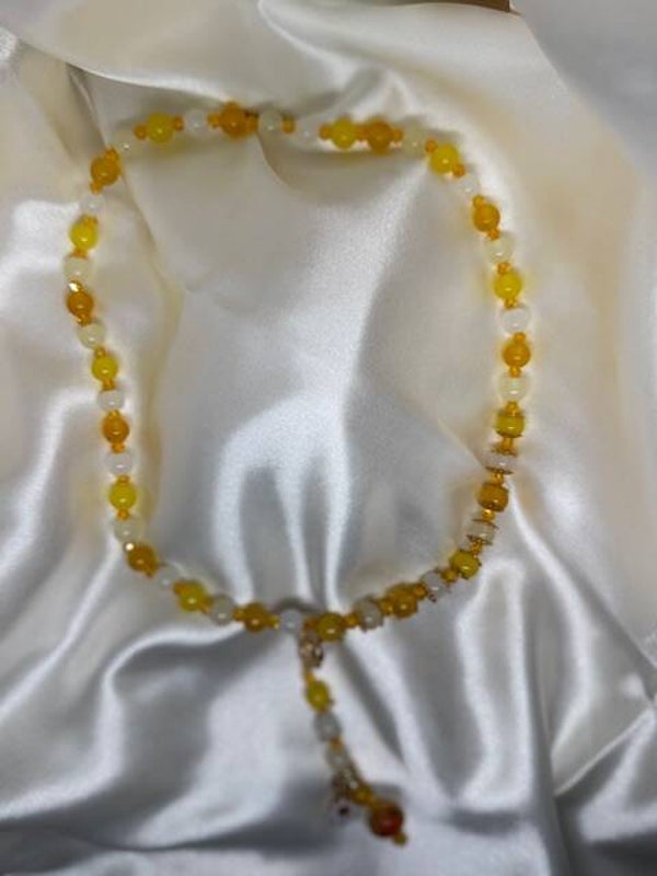 💛 Perlenhalskette „Golden Sun“