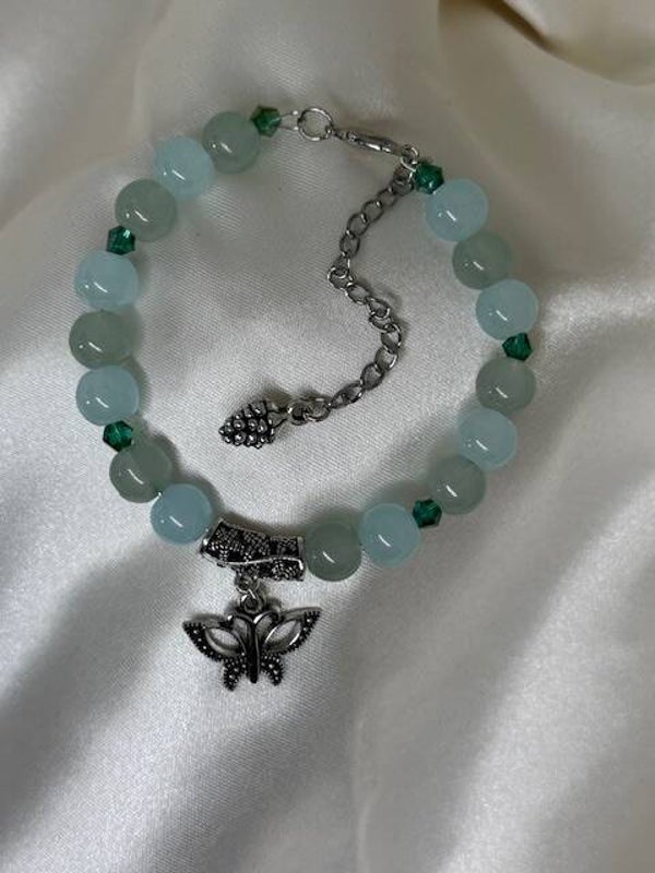 🦋 Perlenarmband „Butterfly Charm“