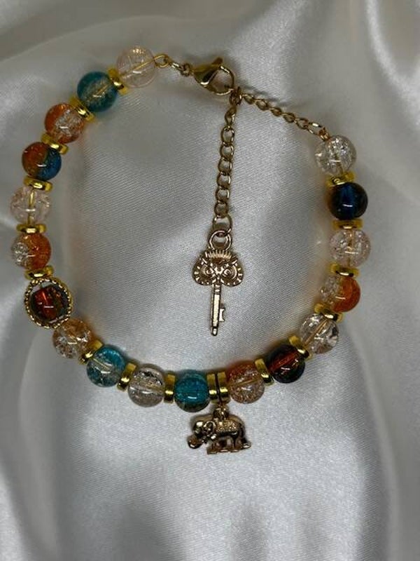 🐘 Perlenarmband „Golden Key“6916