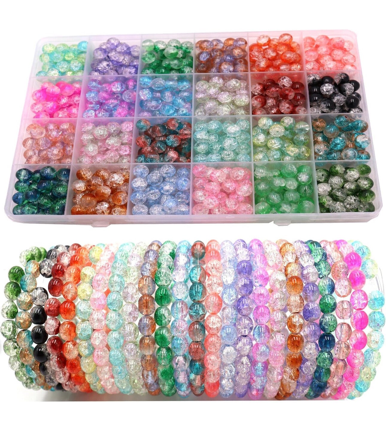 Glasperlen Armband individuell nach Wunsch gefertigt