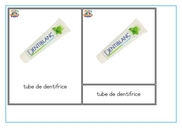 Cartes de nomenclature sur le thème de la salle de bain script
