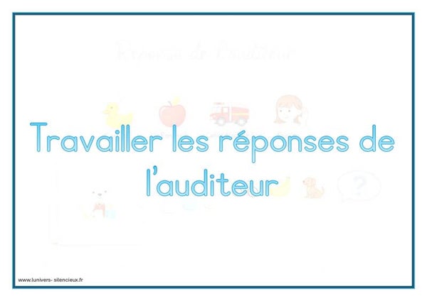 les réponses de l'auditeur VBMAPP