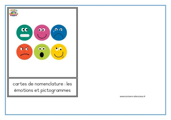 Les émotions - pictogrammes