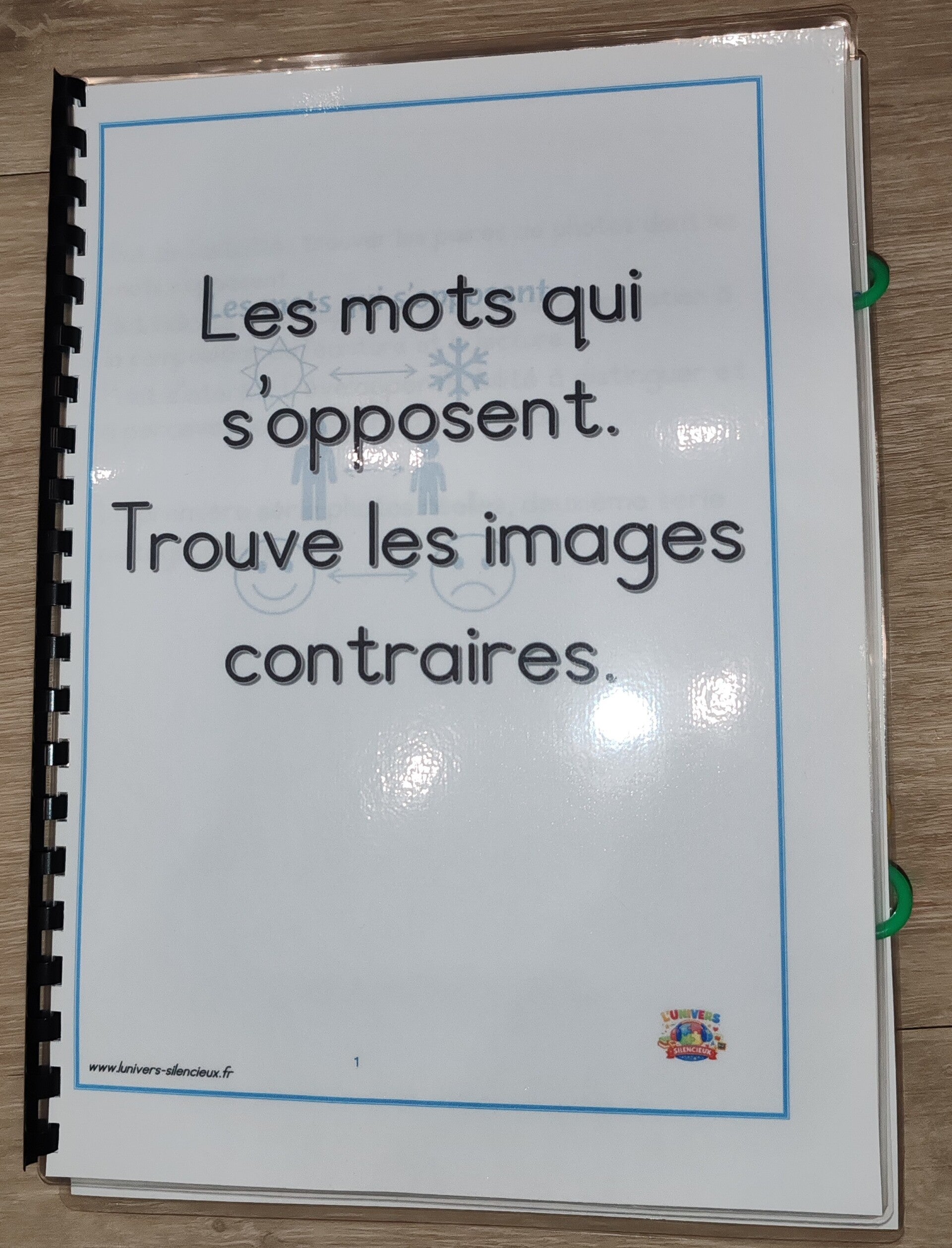 Les contraires en images et pictogrammes