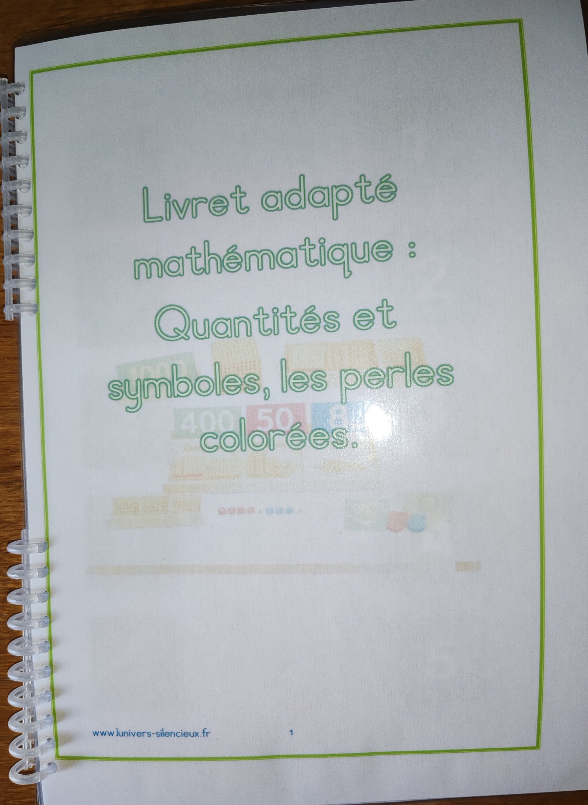 Mathématique adapté -quantités et symboles - les perles colorées