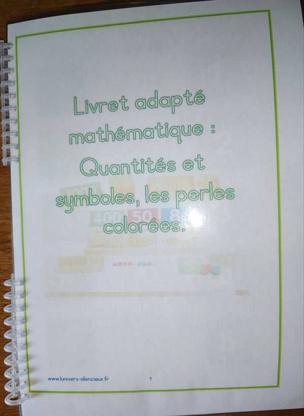 Mathématique adapté -quantités et symboles - les perles colorées