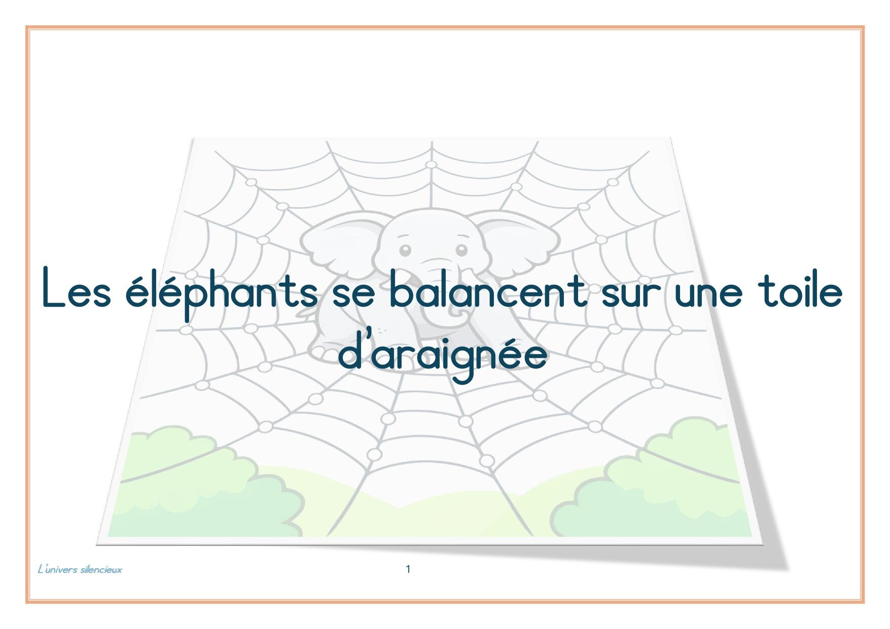 Livret les éléphants qui se balançaient