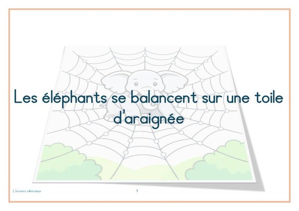 Livret les éléphants qui se balançaient