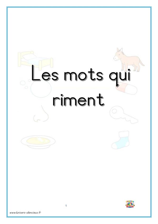 Les mots qui riment