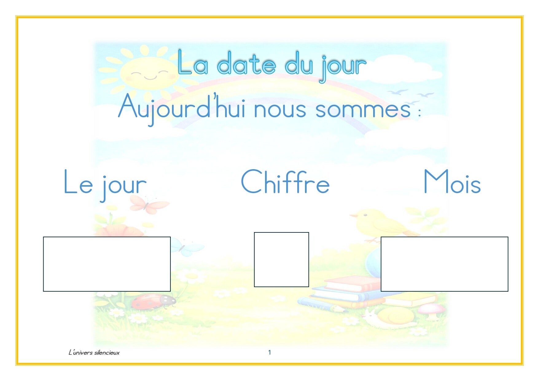 Support date du jour