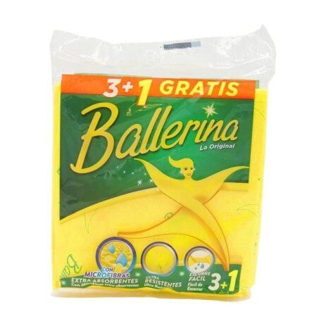 BALLERINA Bayeta Microfibra 3 + 1 u