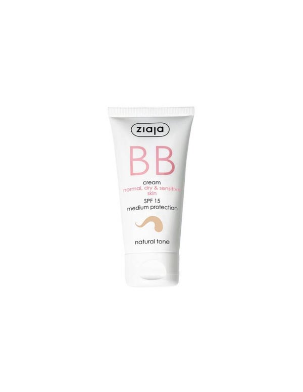 Ziaja BB cream para piel seca, sensible, deshidratada o normal SPF 15 - Tono Natural