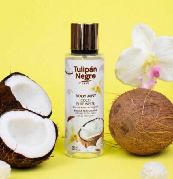 Body Mist Tulipán Negro Coco Pure White 250 ml