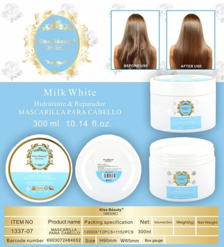 Macarilla capilat Bianco Latte . Kiss Beauty