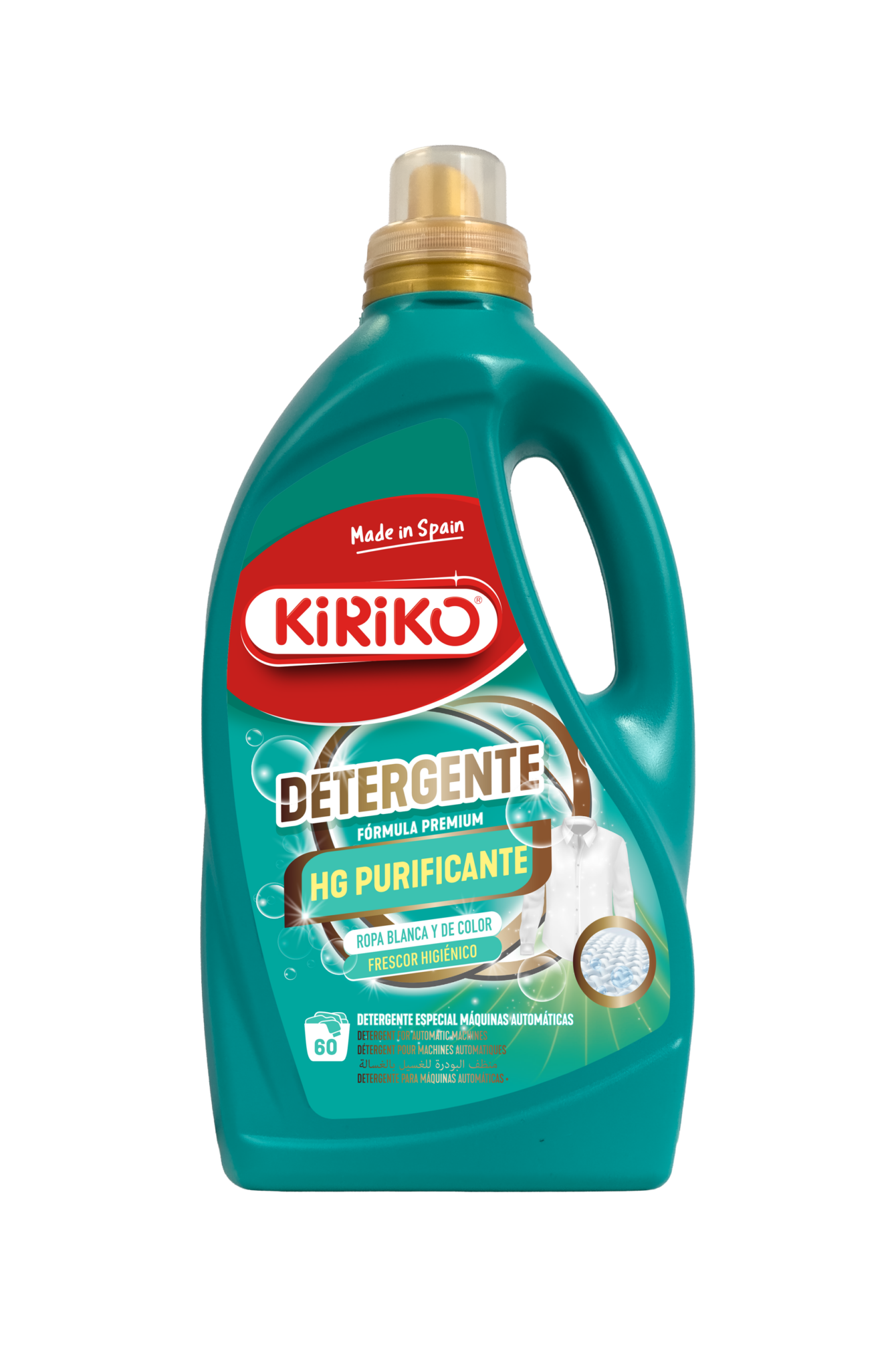 KIRIKO Detergente Premium HG Purificante 2,8 L (60 lavados)