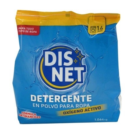 DISNET Detergente en Polvo 14 dosis 1.064 kg