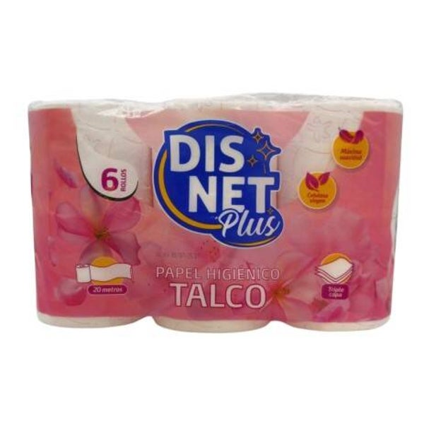 DISNET Papel Higiénico Talco 6 Rollos