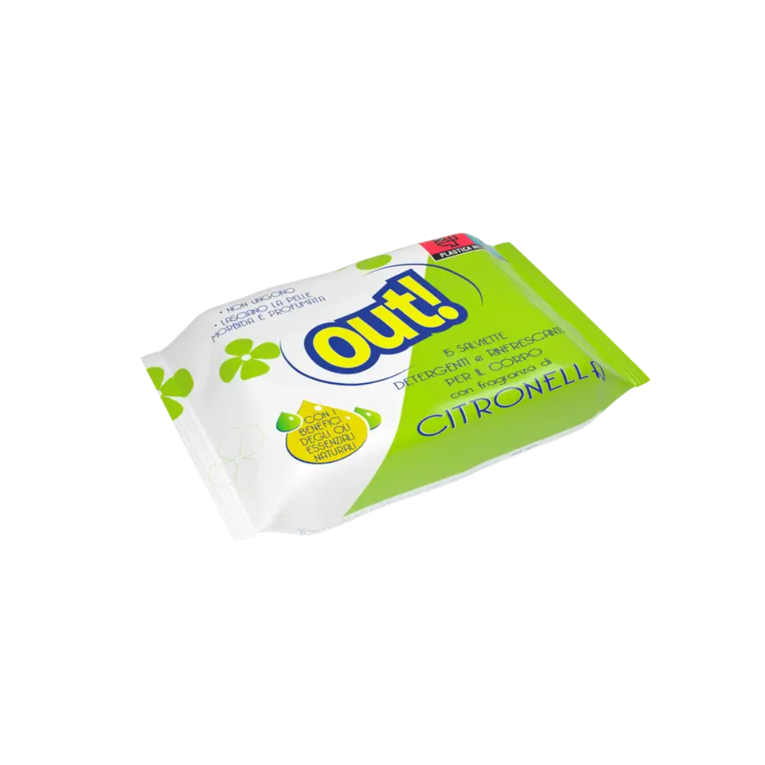 Toallitas Out con citronela, paquete de 15
