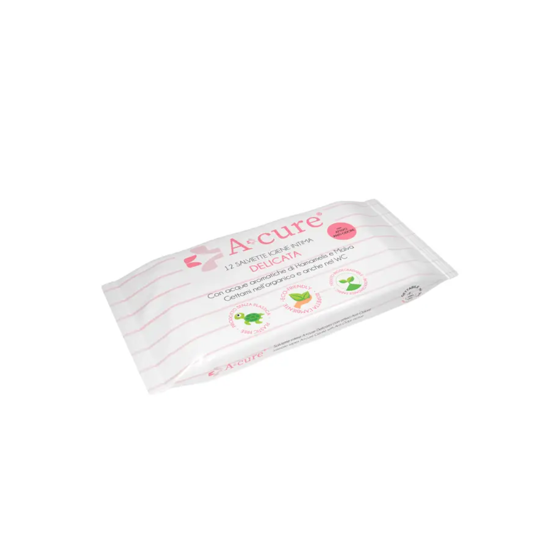 A+Cure Intima Delicata toallitas íntimas, paquete de 12 unidades