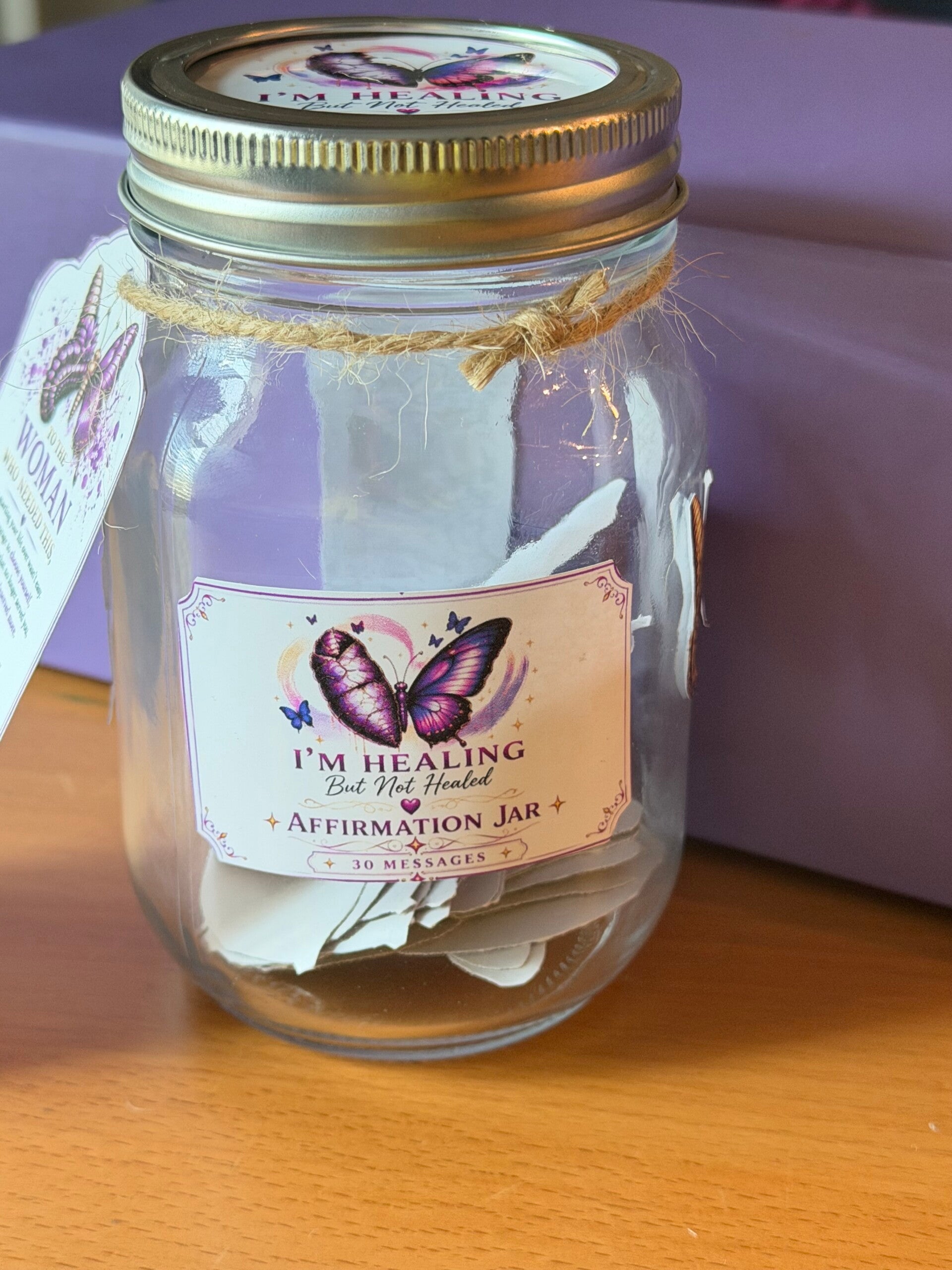 I’m Healing But Not Healed Women’s Affirmation Jar – 30 Messages