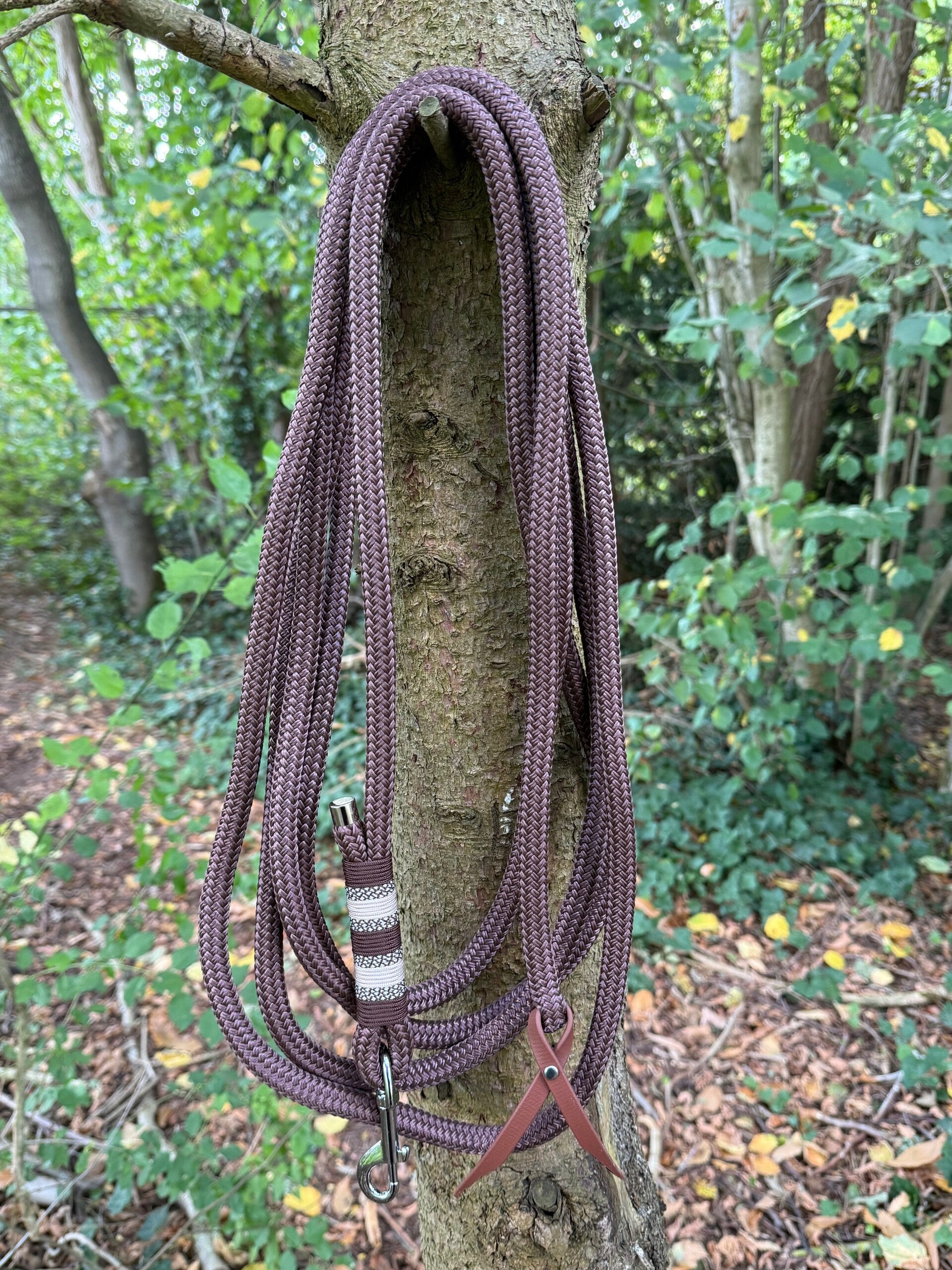 Leadrope bruin/rood
