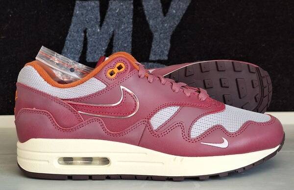 Nike air max 1 - patta waves rush maroon 37.5