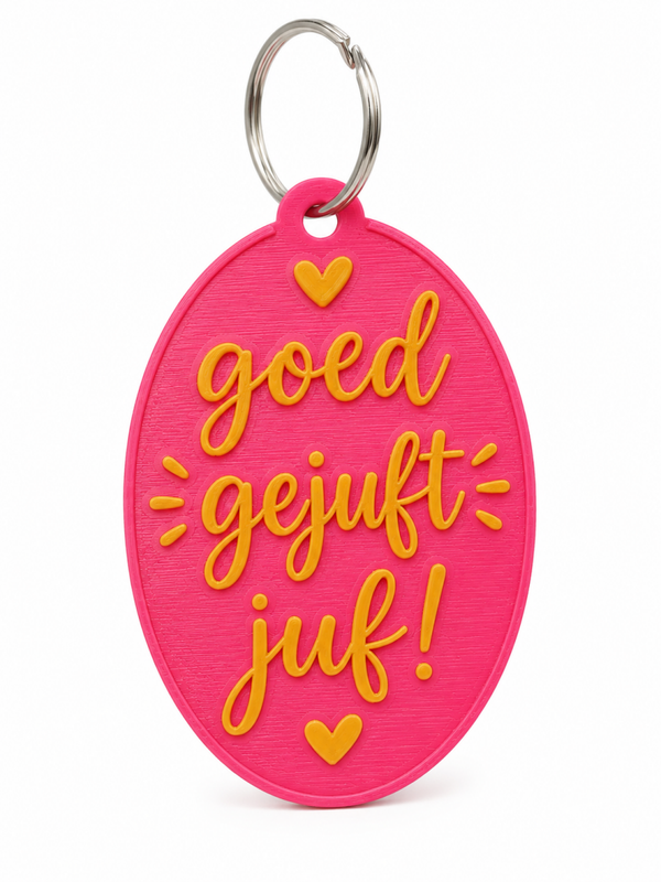 Goed gejuft juf sleutelhanger
