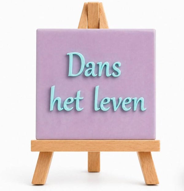 Tegeltje Dans het leven
