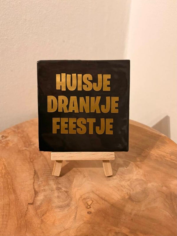 Tegel met vinyl