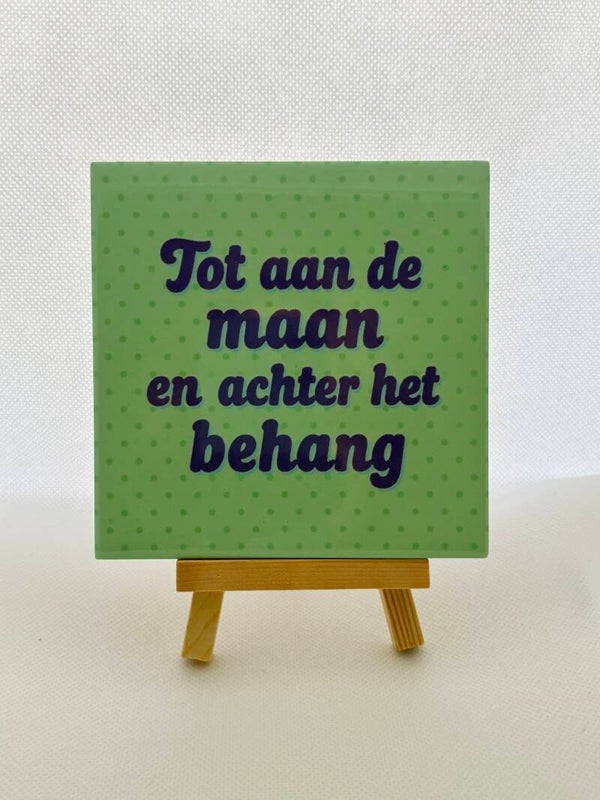Kleurrijke tegel met quote